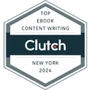 Clutch top eBook content writing award badge